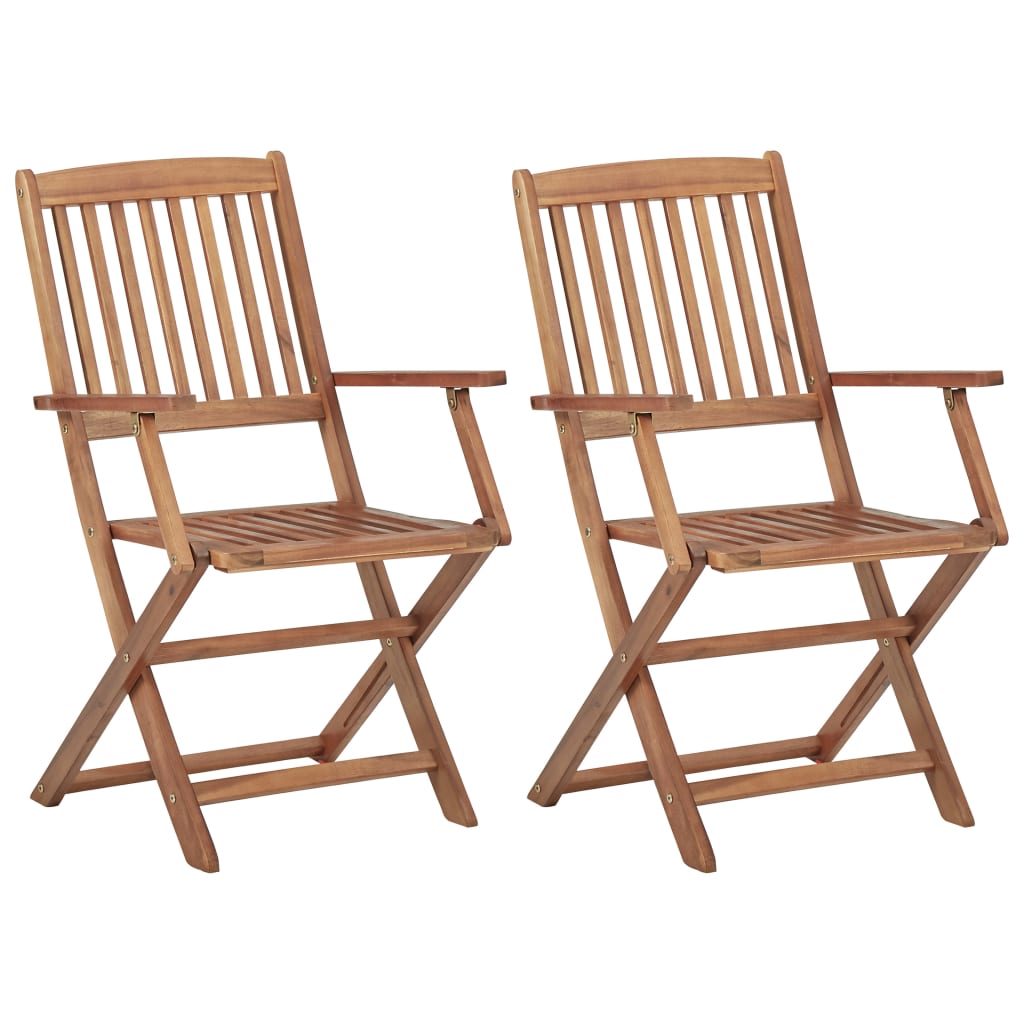 Tuinstoelen 2 st inklapbaar massief acaciahout is nu te koop bij PeponiXL, paradijselijk wonen!