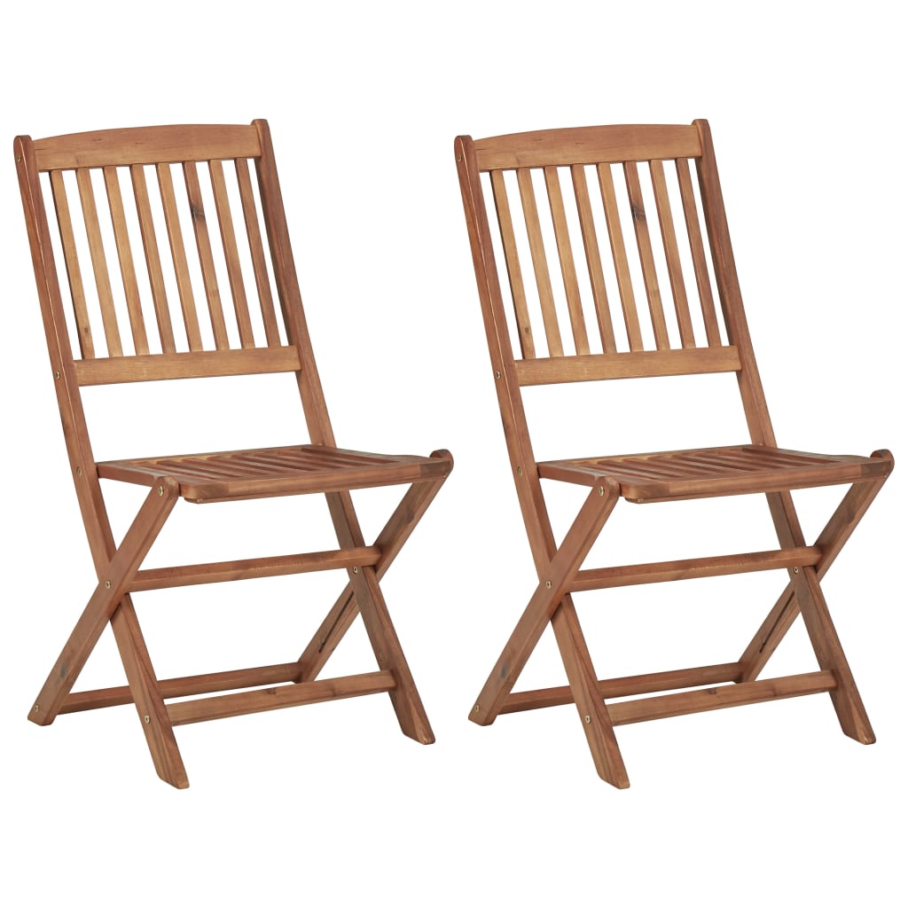 Tuinstoelen 2 st inklapbaar massief acaciahout is nu te koop bij PeponiXL, paradijselijk wonen!