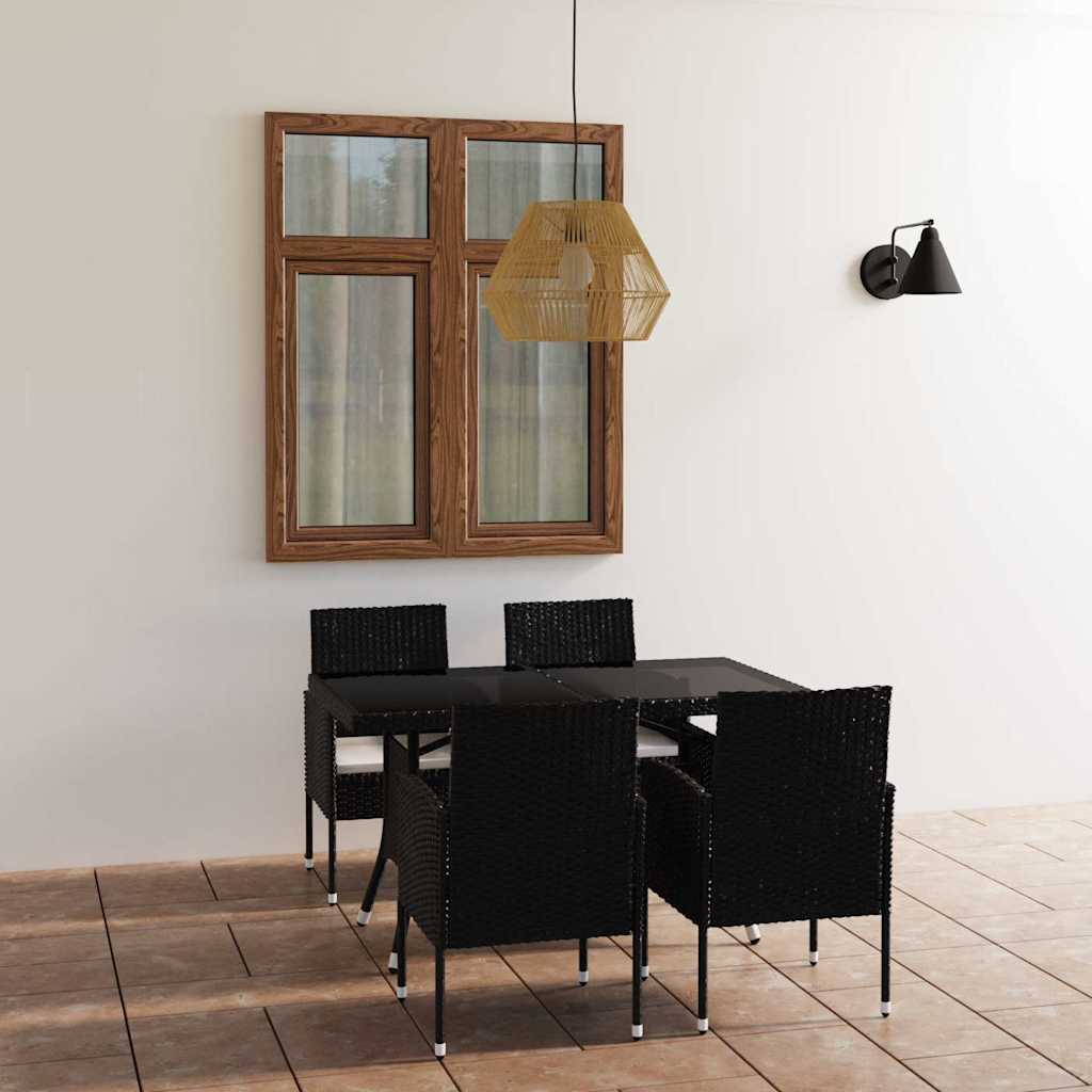 5-delige Tuinset poly rattan zwart is nu te koop bij PeponiXL, paradijselijk wonen!