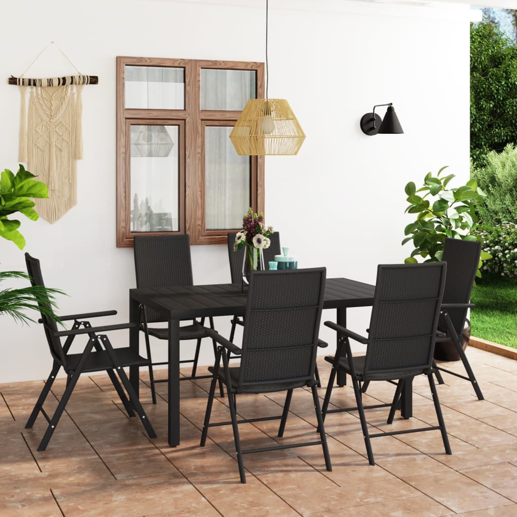 7-delige Tuinset zwart is nu te koop bij PeponiXL, paradijselijk wonen!