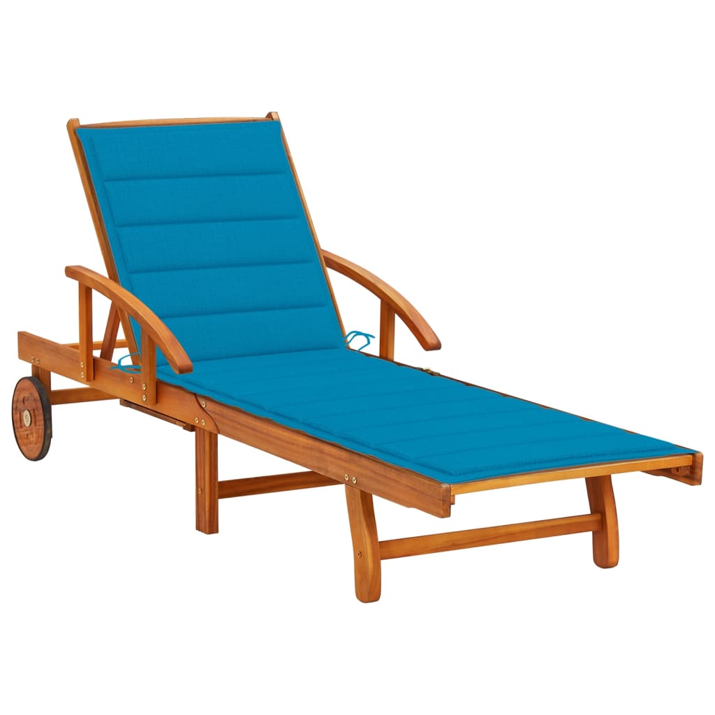 Ligbed met kussen massief acaciahout is nu te koop bij PeponiXL, paradijselijk wonen!