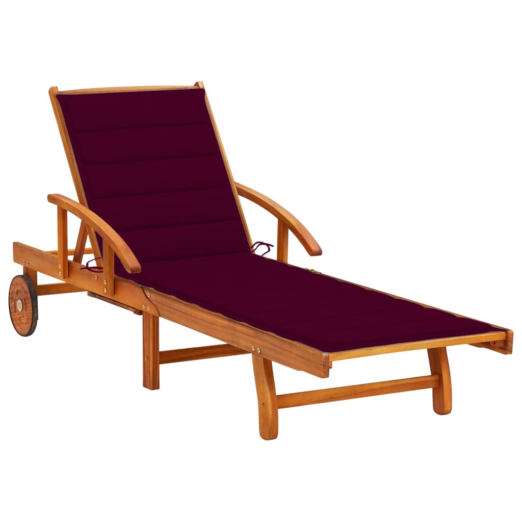 Ligbed met kussen massief acaciahout is nu te koop bij PeponiXL, paradijselijk wonen!