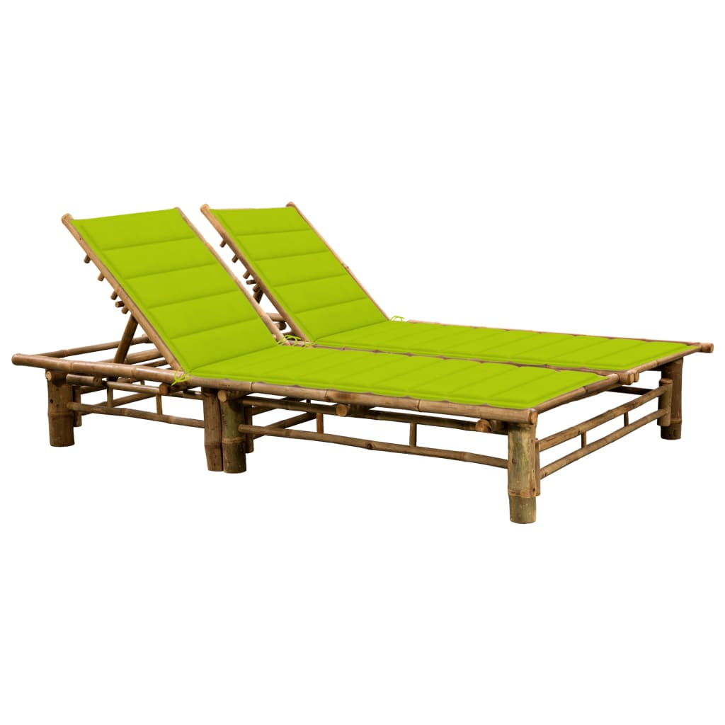 Ligbed 2-persoons met kussens bamboe is nu te koop bij PeponiXL, paradijselijk wonen!