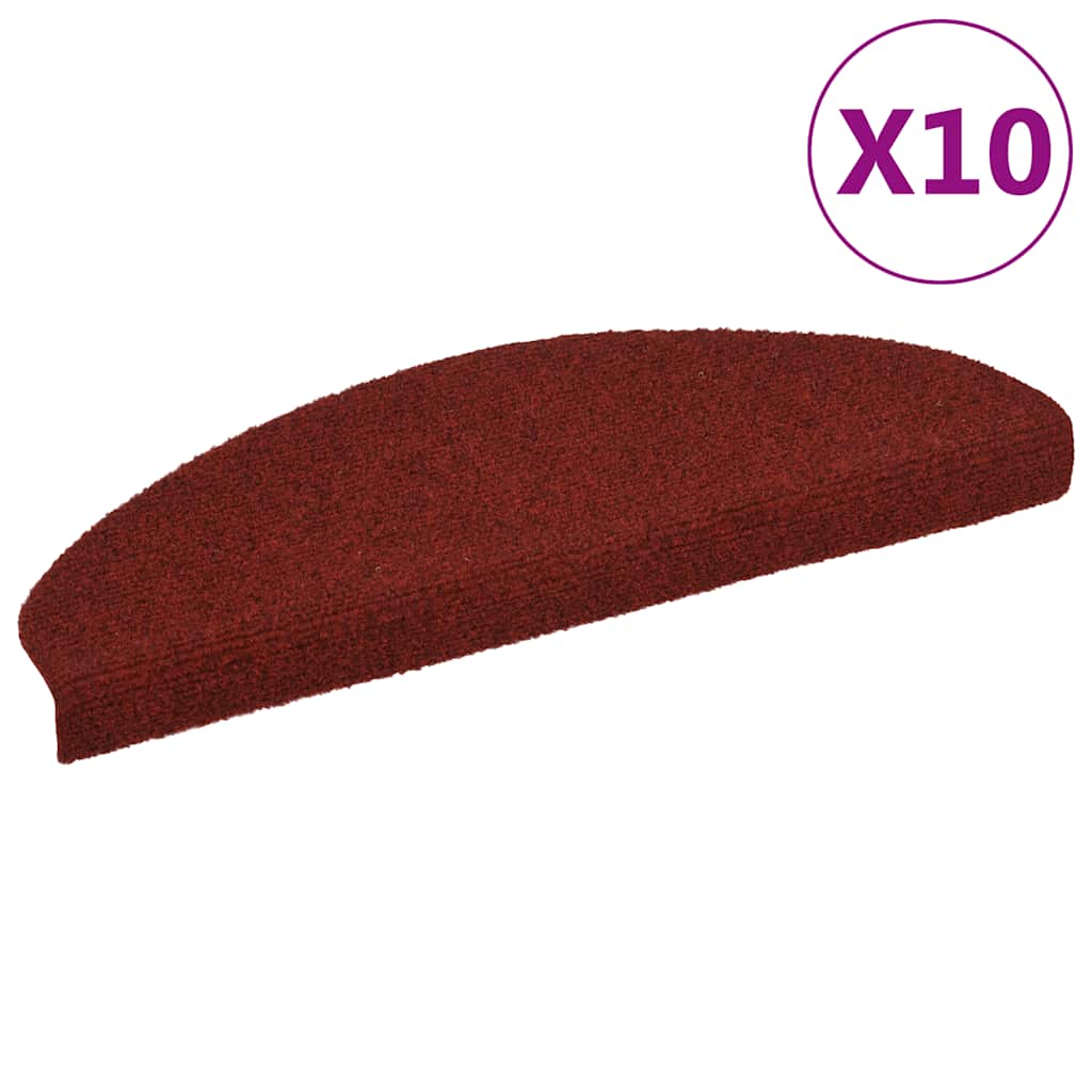 Trapmatten Zelfklevend 10 st 65x21x4 cm Bordeaux Rood Halfrond Groot is nu te koop bij PeponiXL, paradijselijk wonen!