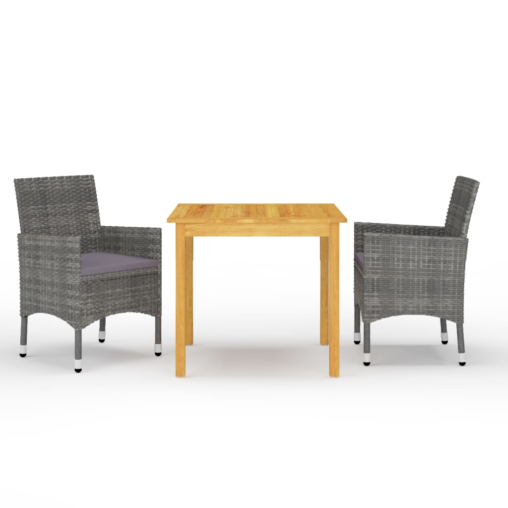 3-delige Tuinset grijs is nu te koop bij PeponiXL, paradijselijk wonen!
