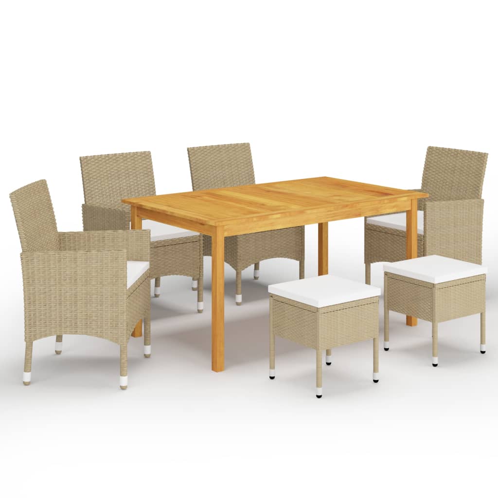 7-delige Tuinset beige is nu te koop bij PeponiXL, paradijselijk wonen!