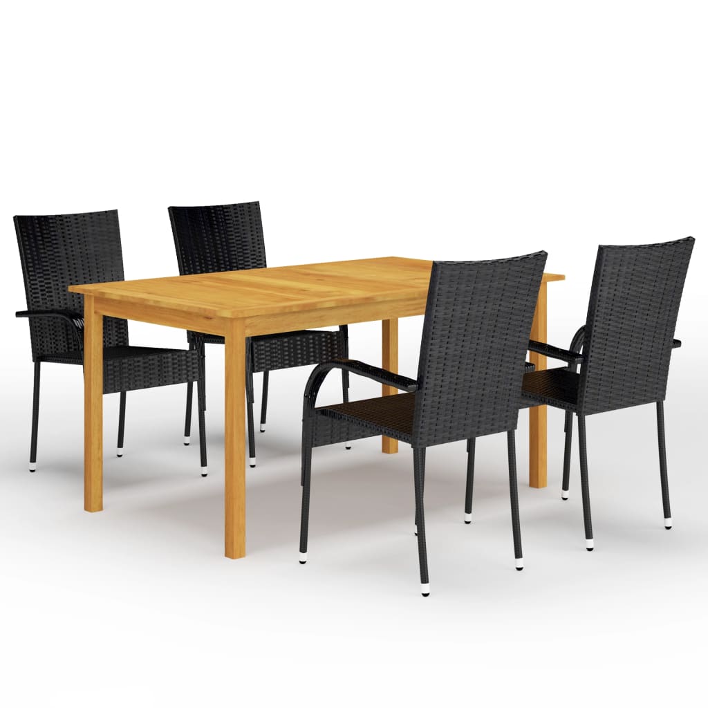 5-delige Tuinset zwart is nu te koop bij PeponiXL, paradijselijk wonen!