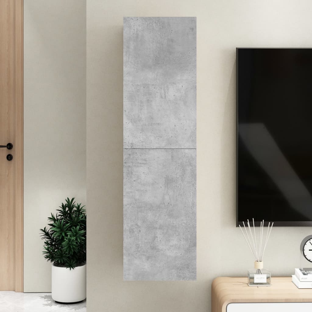 Tv-meubel 30,5x30x110 cm bewerkt hout betongrijs is nu te koop bij PeponiXL, paradijselijk wonen!