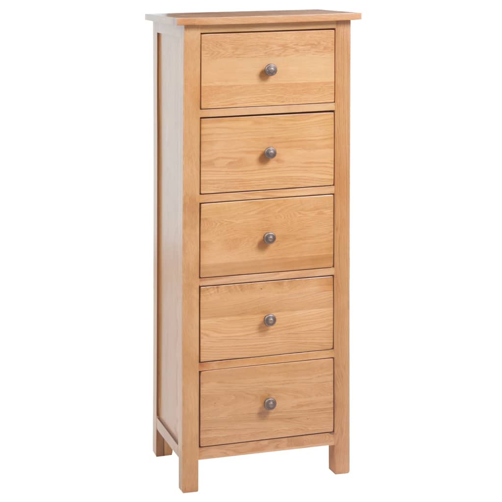 Ladekast hoog 45x32x110 cm massief eikenhout is nu te koop bij PeponiXL, paradijselijk wonen!