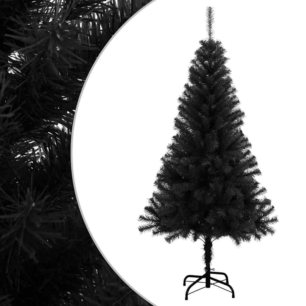 Kunstkerstboom met standaard 120 cm PVC zwart is nu te koop bij PeponiXL, paradijselijk wonen!