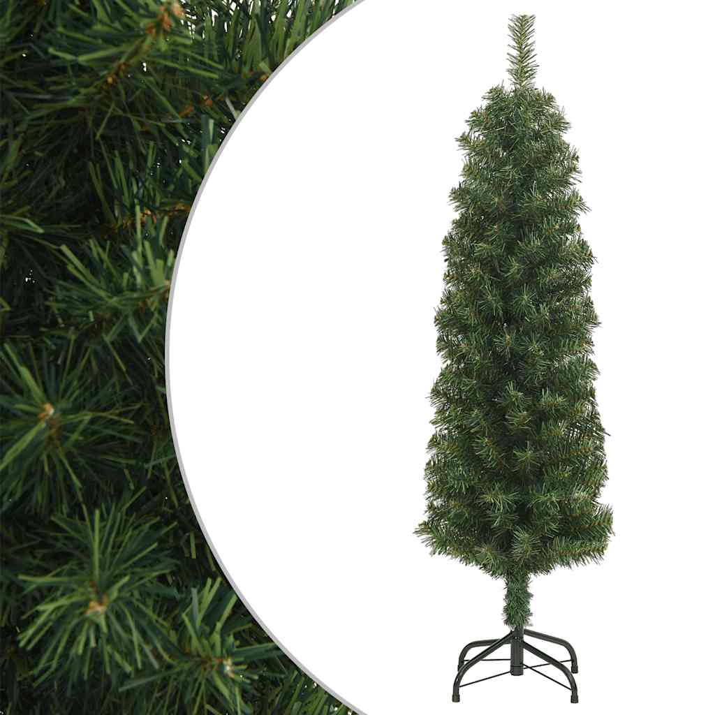 Kunstkerstboom met standaard smal 120 cm PVC groen is nu te koop bij PeponiXL, paradijselijk wonen!