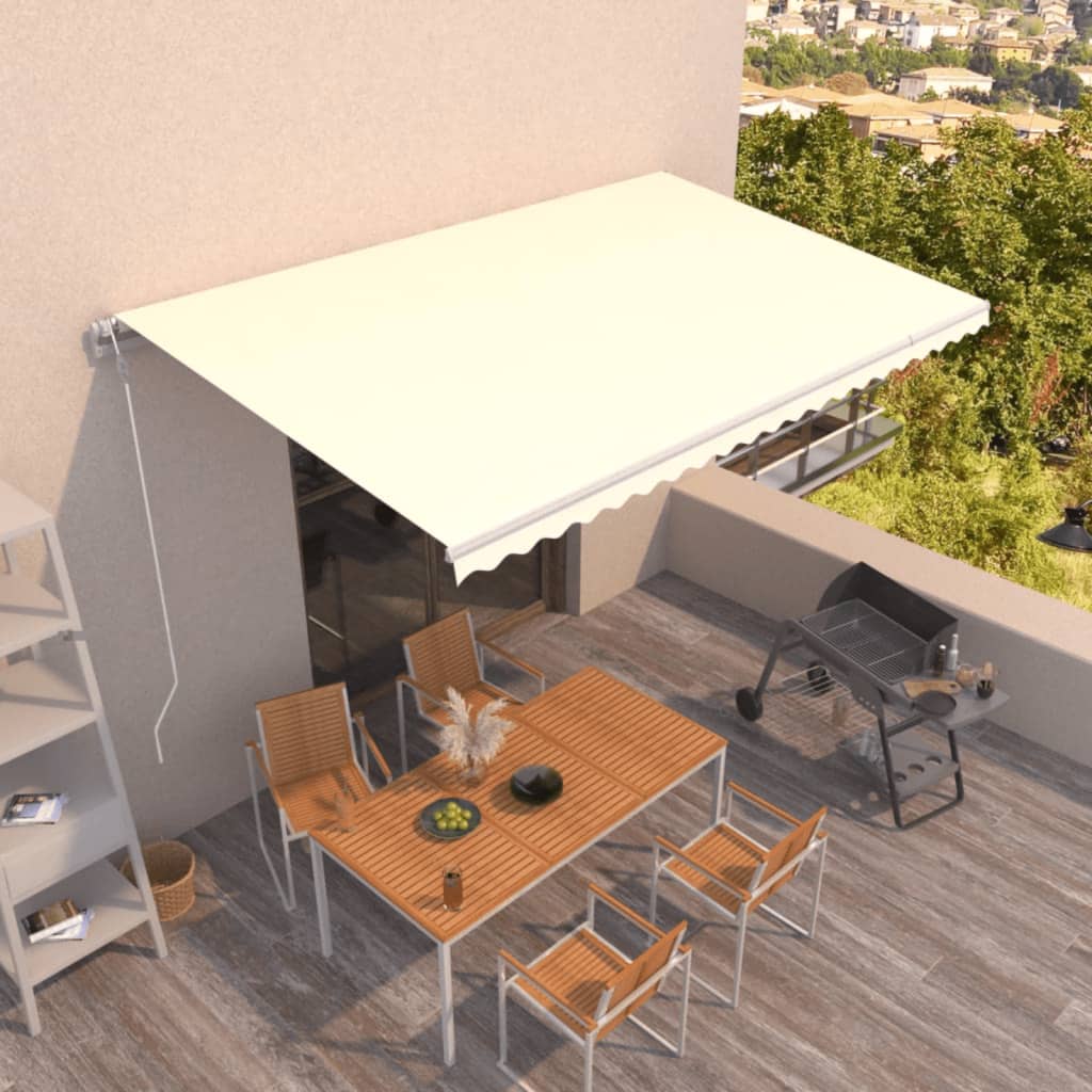 Luifel automatisch uittrekbaar 500x300 cm crèmekleurig is nu te koop bij PeponiXL, paradijselijk wonen!