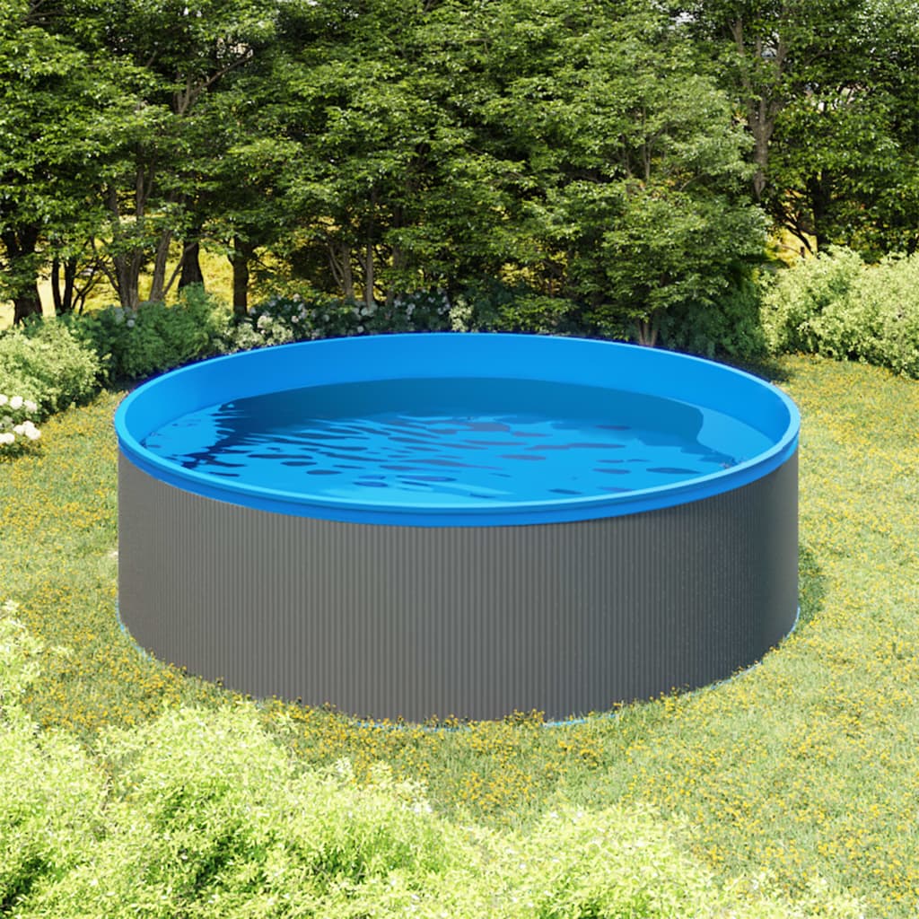 Splasher pool met hangende skimmer en pomp 350x90 cm grijs is nu te koop bij PeponiXL, paradijselijk wonen!