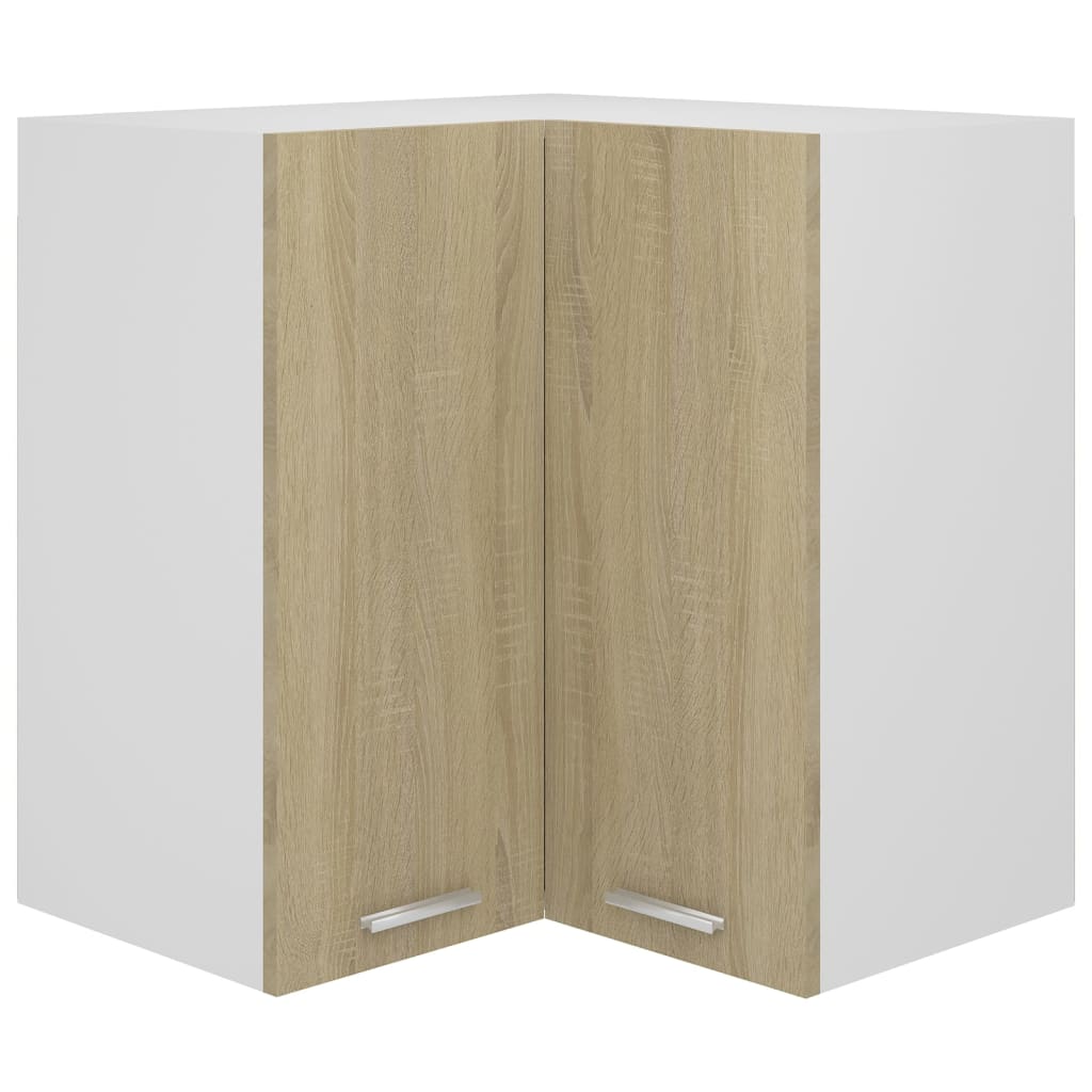 Hanghoekkast Lyon 57x57x60 cm bewerkt hout sonoma eikenkleurig is nu te koop bij PeponiXL, paradijselijk wonen!