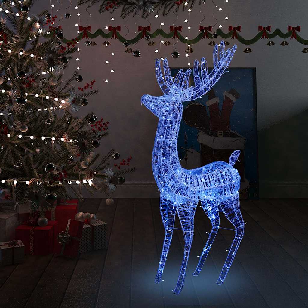 Kerstdecoratie rendier 250 LED's blauw 180 cm acryl is nu te koop bij PeponiXL, paradijselijk wonen!