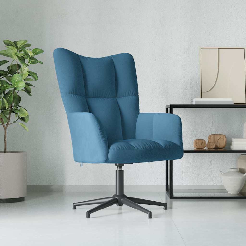 Relaxstoel fluweel blauw is nu te koop bij PeponiXL, paradijselijk wonen!