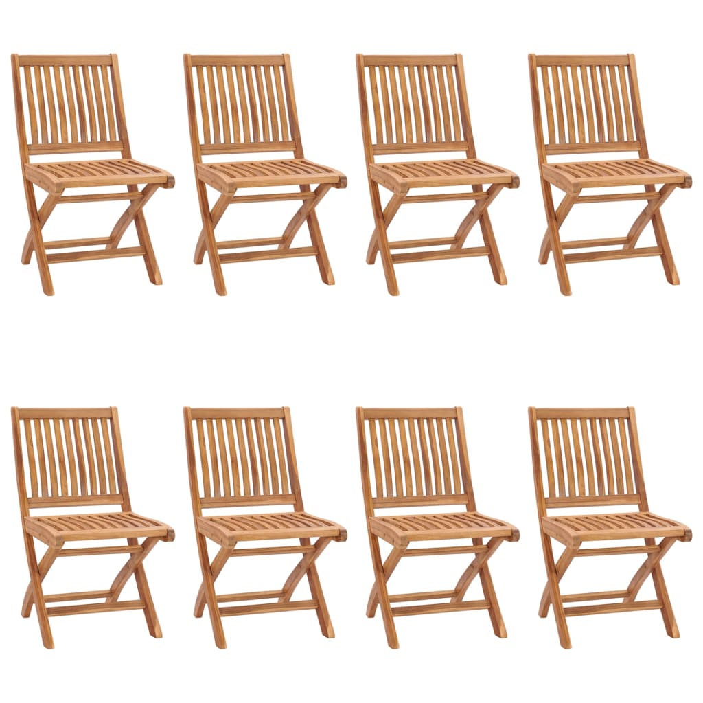 Tuinstoelen 8 st inklapbaar massief teakhout is nu te koop bij PeponiXL, paradijselijk wonen!