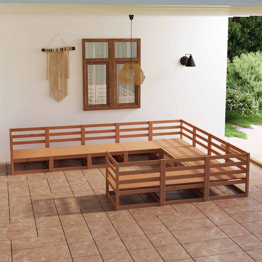 10-delige Loungeset massief grenenhout is nu te koop bij PeponiXL, paradijselijk wonen!