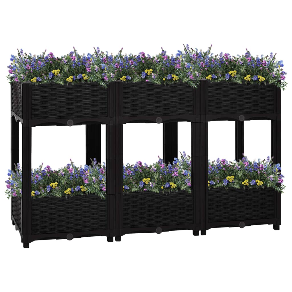 Plantenbak verhoogd 120x40x71 cm polypropyleen is nu te koop bij PeponiXL, paradijselijk wonen!