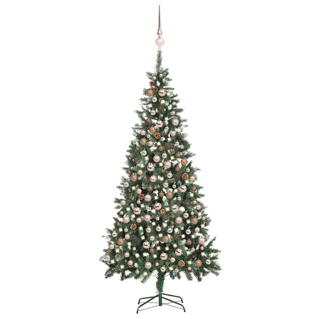 Kunstkerstboom met verlichting kerstballen dennenappels 210 cm is nu te koop bij PeponiXL, paradijselijk wonen!