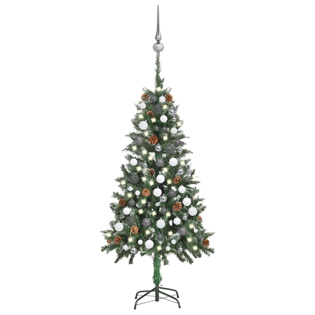 Kunstkerstboom met verlichting kerstballen dennenappels 150 cm is nu te koop bij PeponiXL, paradijselijk wonen!