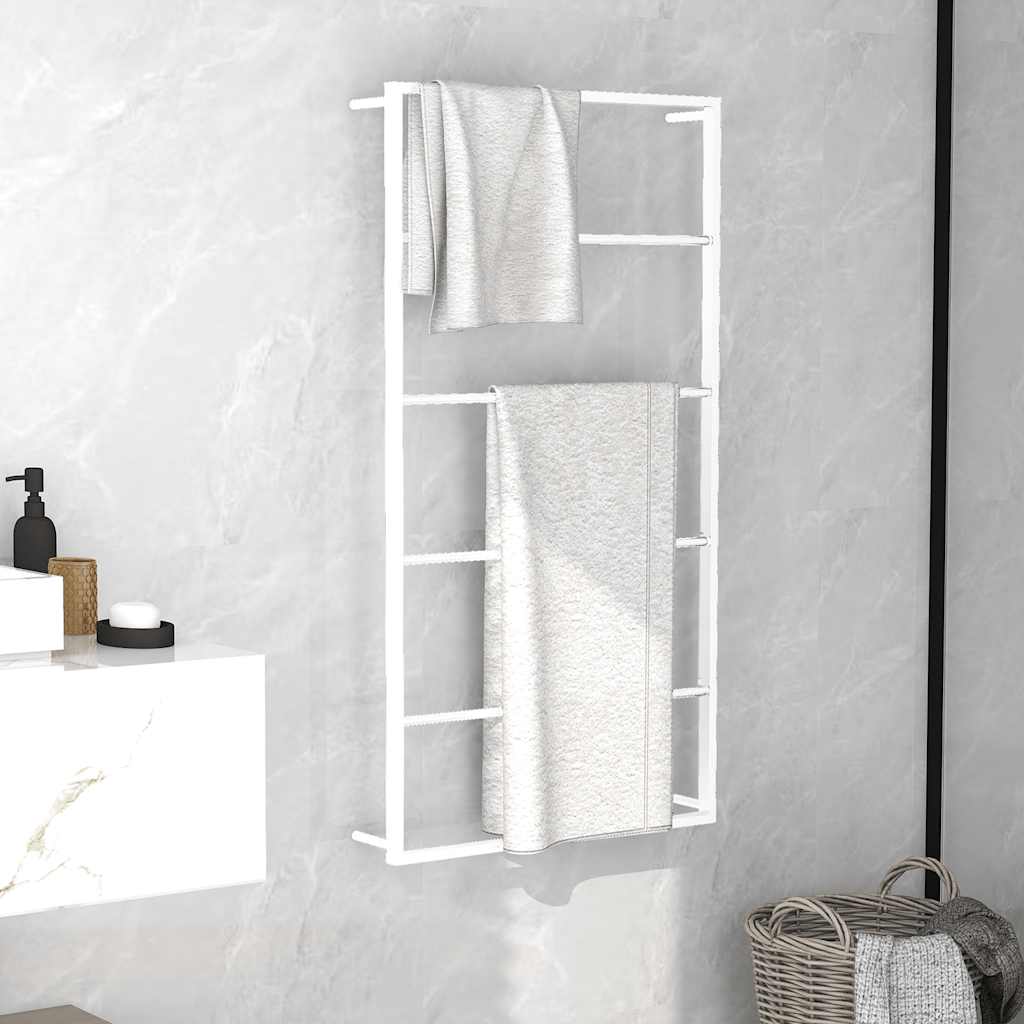 Handdoekenrek wit 60x10x116 cm staal is nu te koop bij PeponiXL, paradijselijk wonen!