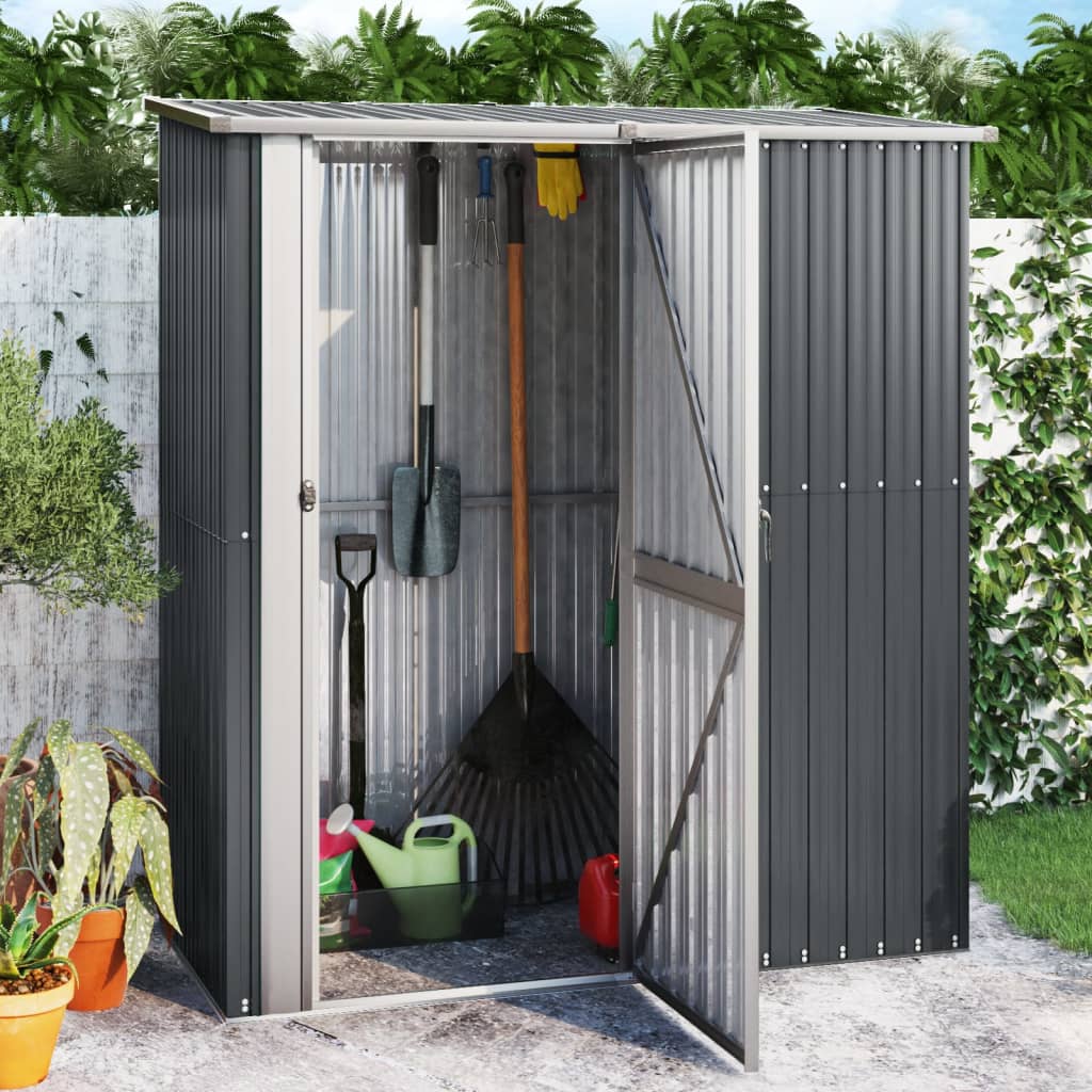 Tuinschuur 180,5x97x209,5 cm gegalvaniseerd staal antraciet is nu te koop bij PeponiXL, paradijselijk wonen!