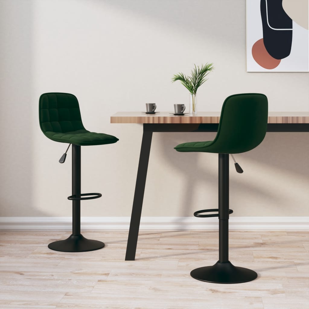Barkrukken 2 st fluweel donkergroen is nu te koop bij PeponiXL, paradijselijk wonen!
