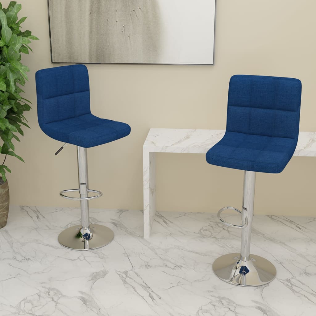 Barkrukken 2 st stof blauw is nu te koop bij PeponiXL, paradijselijk wonen!