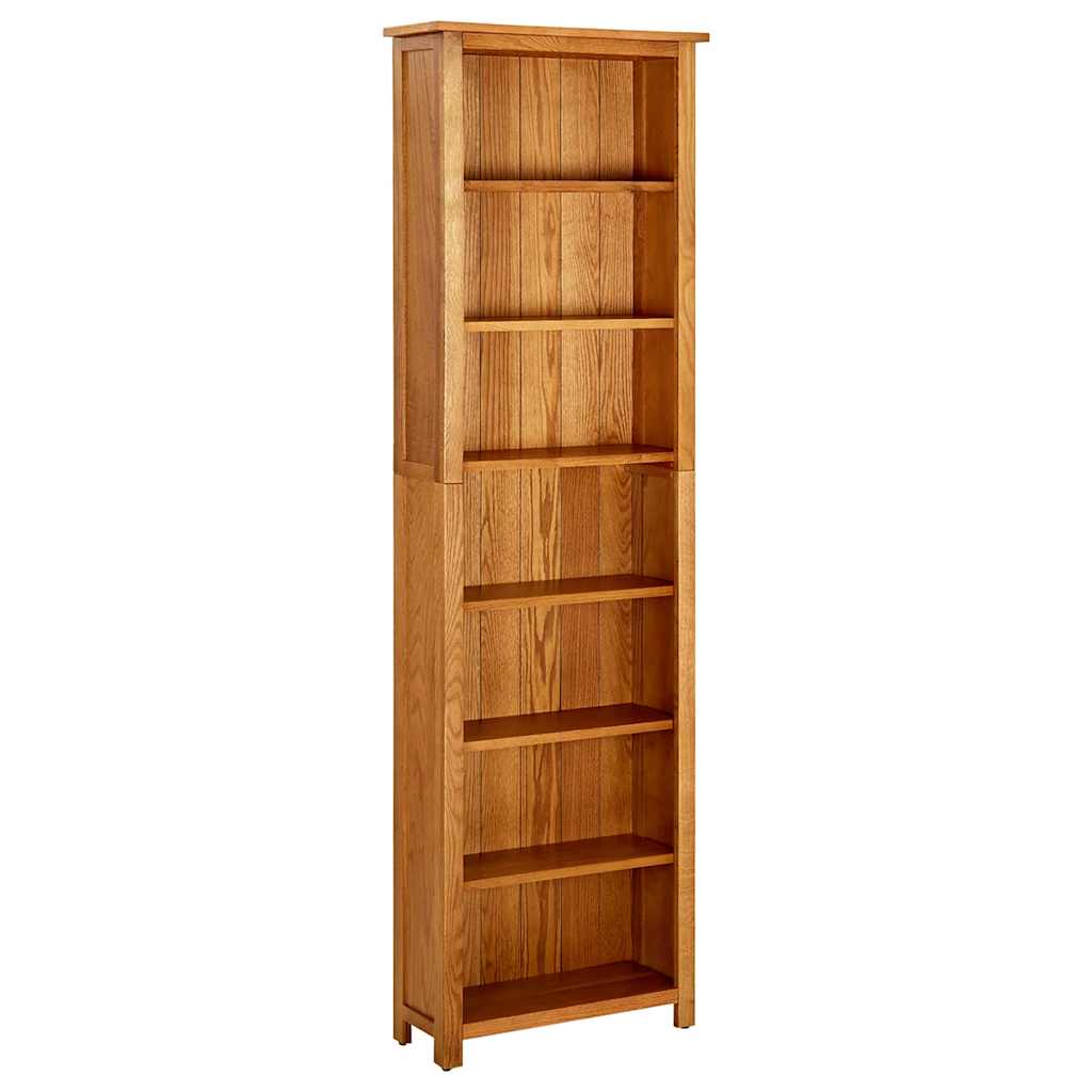 Boekenkast met 7 schappen 60x22x200 cm massief eikenhout is nu te koop bij PeponiXL, paradijselijk wonen!