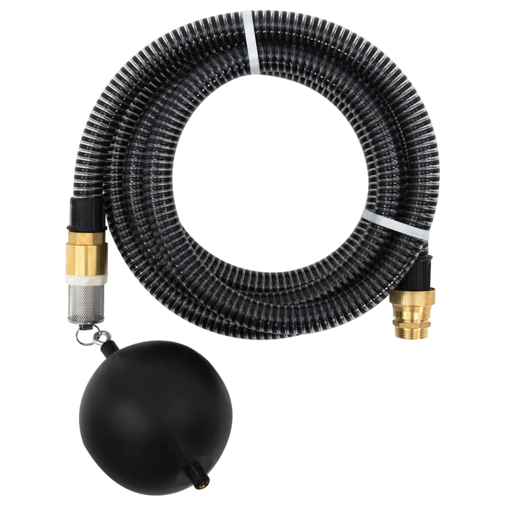 Zuigslang met messing koppelingen 1,1'' 4 m PVC zwart is nu te koop bij PeponiXL, paradijselijk wonen!