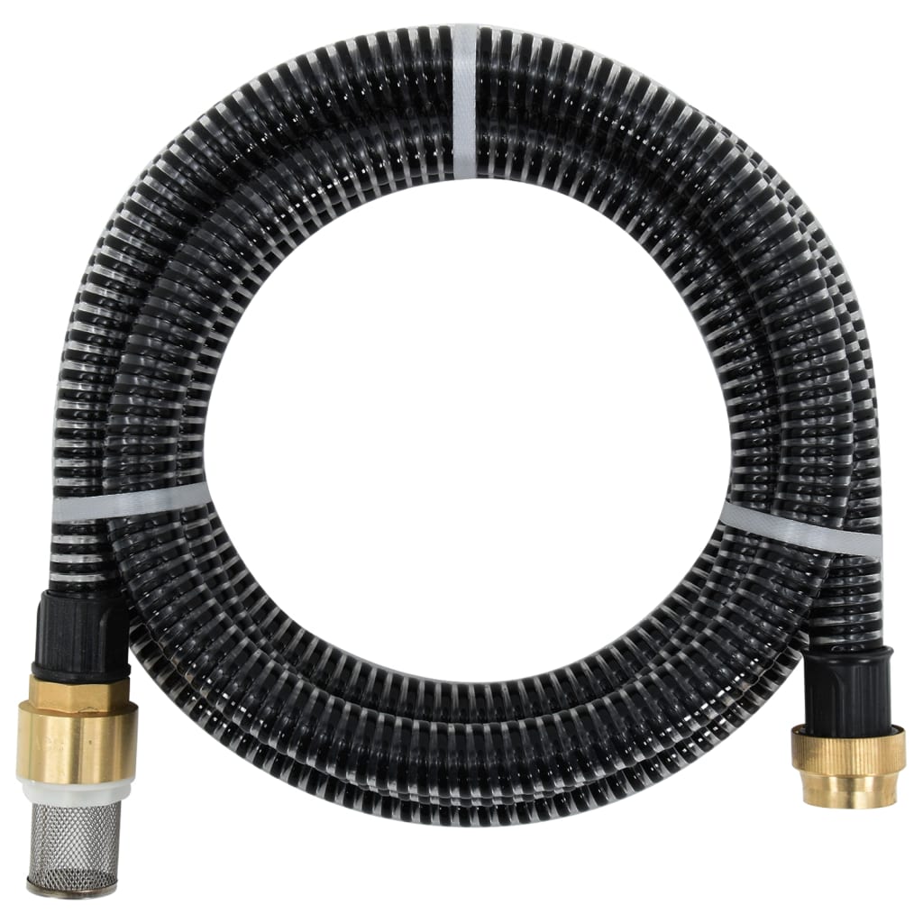 Zuigslang met messing koppelingen 1,1'' 5 m PVC zwart is nu te koop bij PeponiXL, paradijselijk wonen!