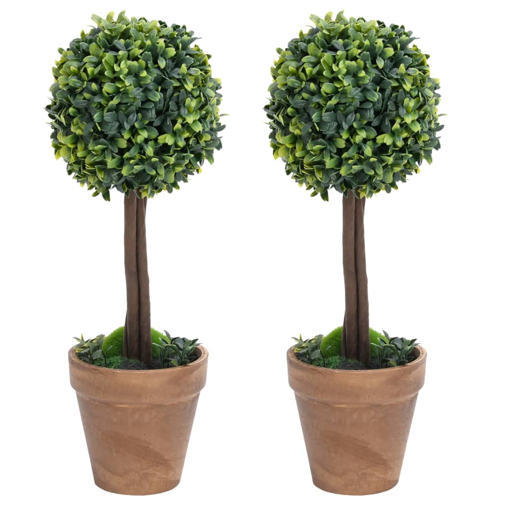 Kunstplanten met pot 2 st buxus bolvorming 41 cm groen is nu te koop bij PeponiXL, paradijselijk wonen!