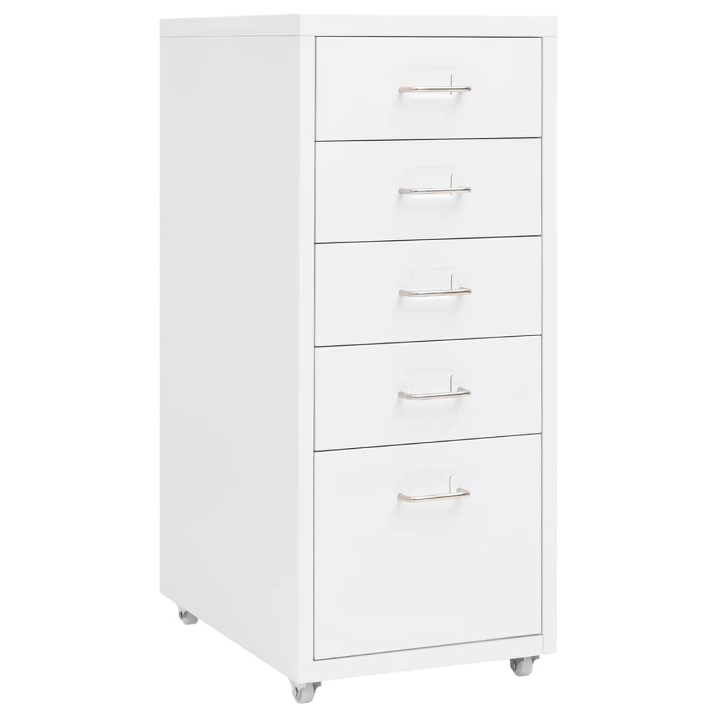 Ladeblok verrijdbaar 28x41x69 cm metaal wit is nu te koop bij PeponiXL, paradijselijk wonen!
