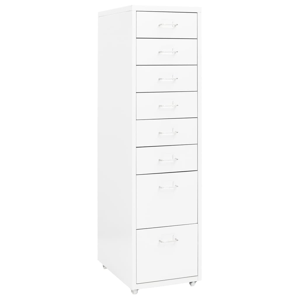 Ladeblok verrijdbaar 28x41x109 cm metaal wit is nu te koop bij PeponiXL, paradijselijk wonen!