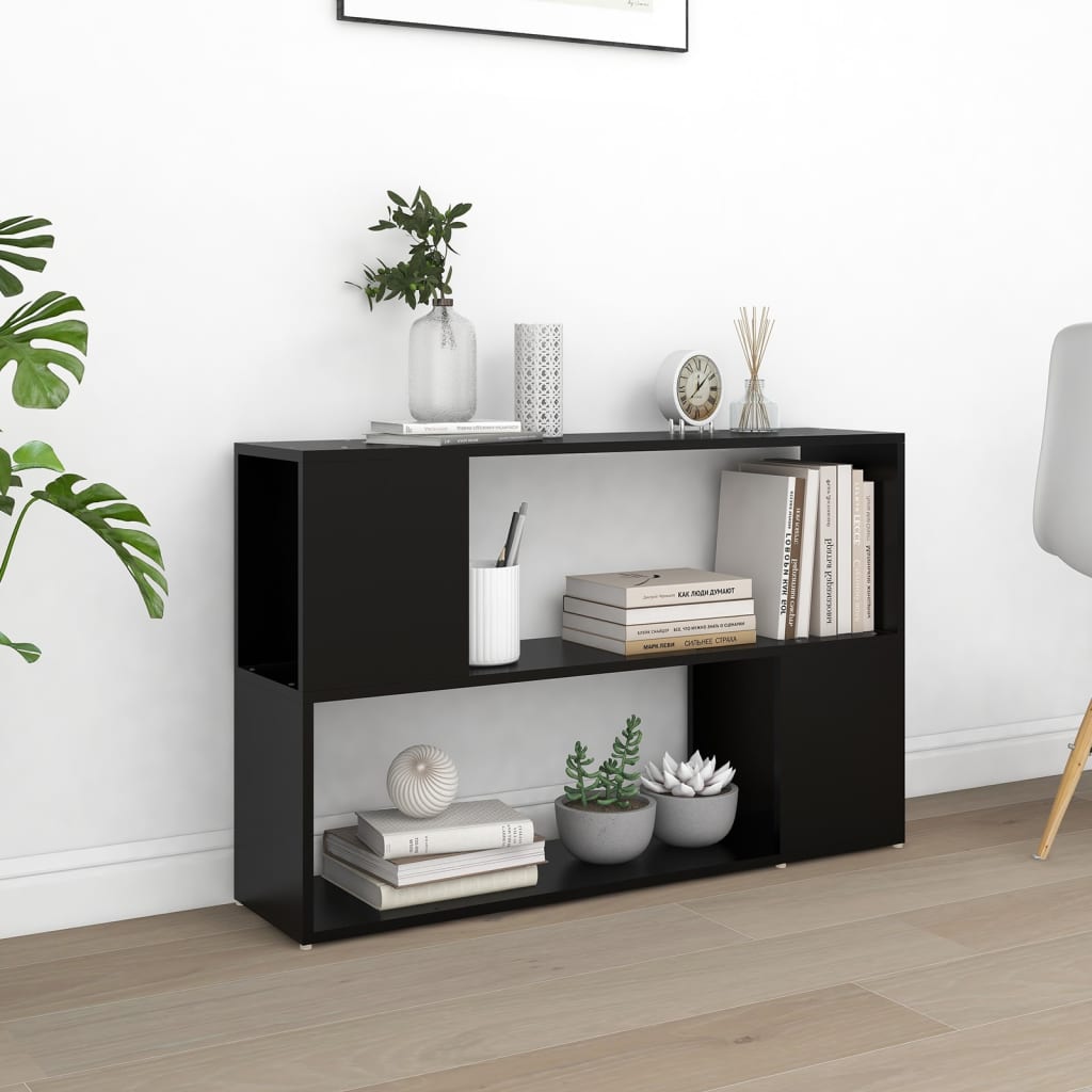Boekenkast 100x24x63 cm bewerkt hout zwart is nu te koop bij PeponiXL, paradijselijk wonen!