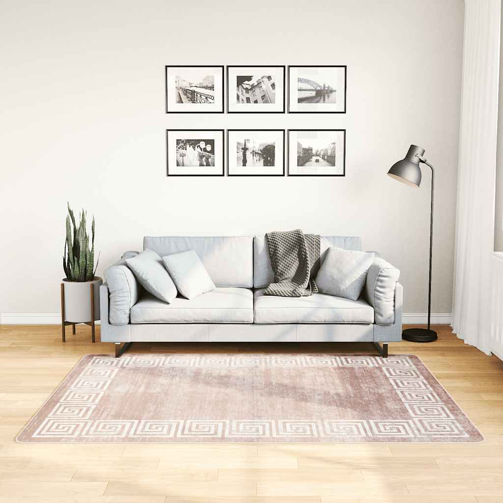 Vloerkleed wasbaar 120x180 cm beige is nu te koop bij PeponiXL, paradijselijk wonen!