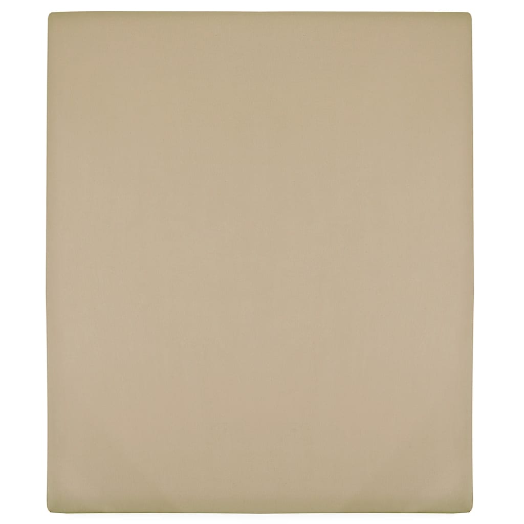 Hoeslakens jersey 2 st 90x200 cm katoen taupe is nu te koop bij PeponiXL, paradijselijk wonen!