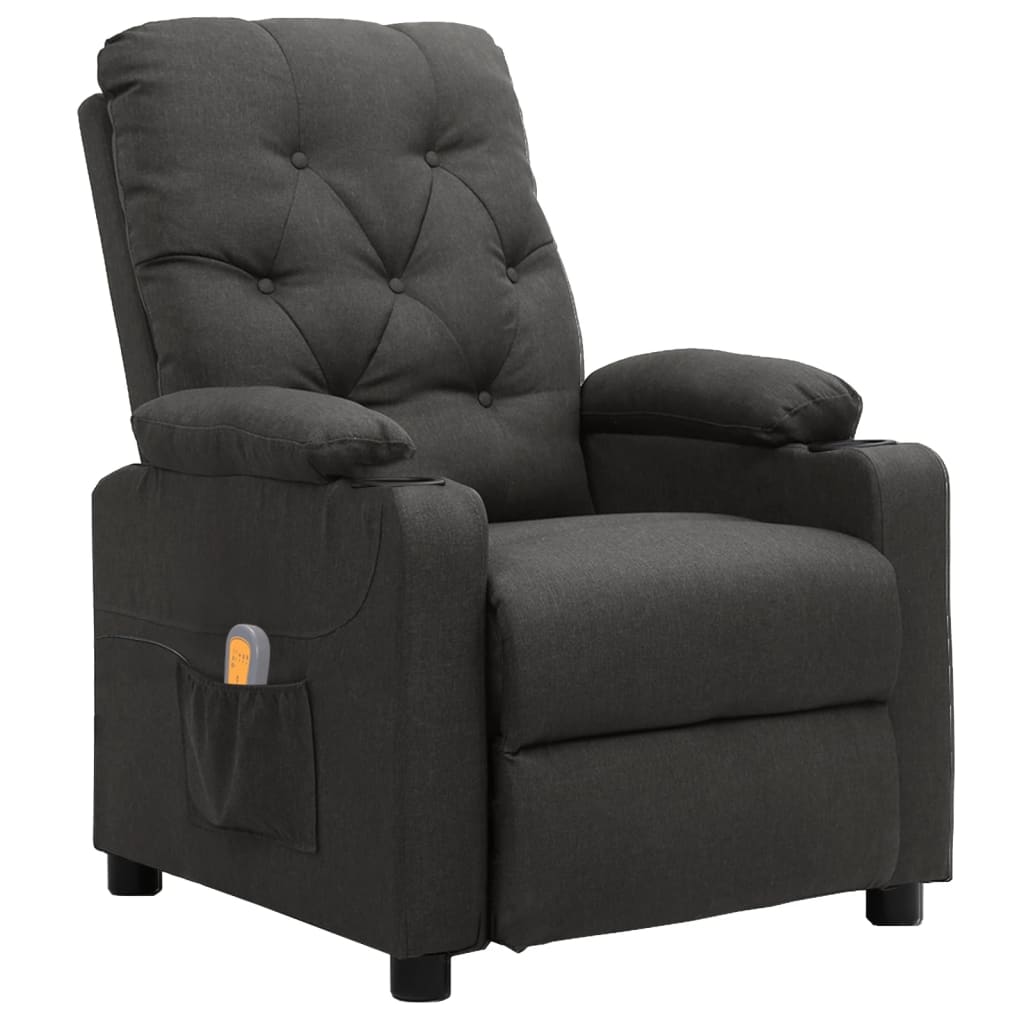 Massagestoel stof donkergrijs is nu te koop bij PeponiXL, paradijselijk wonen!