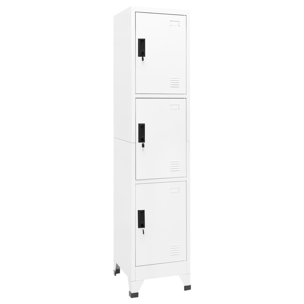 Lockerkast 38x45x180 cm staal wit is nu te koop bij PeponiXL, paradijselijk wonen!