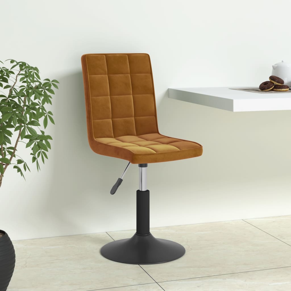 Eetkamerstoelen draaibaar 4 st fluweel bruin is nu te koop bij PeponiXL, paradijselijk wonen!