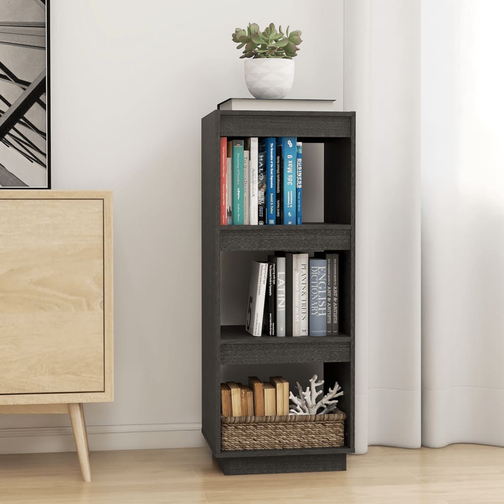 Boekenkast/kamerscherm 40x35x103 cm massief grenenhout grijs is nu te koop bij PeponiXL, paradijselijk wonen!