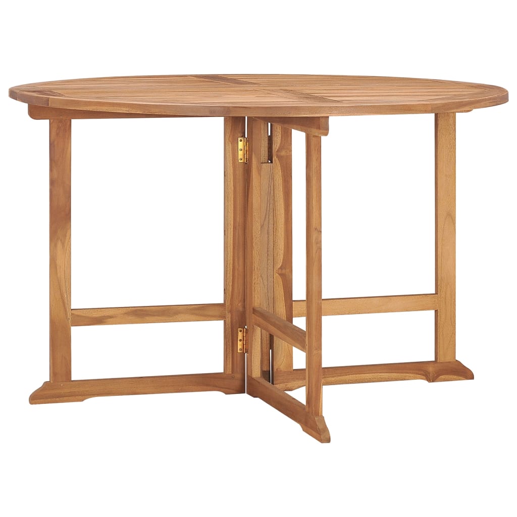Tuintafel inklapbaar Ø110x75 cm massief teakhout is nu te koop bij PeponiXL, paradijselijk wonen!