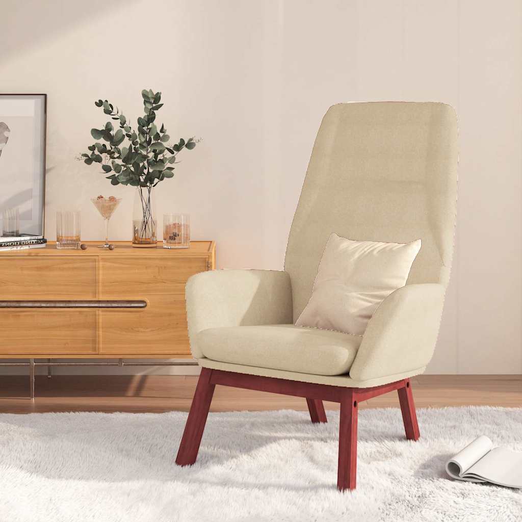 Relaxstoel stof crèmekleurig is nu te koop bij PeponiXL, paradijselijk wonen!