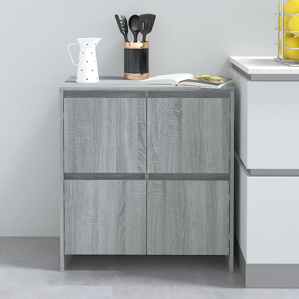Dressoir 70x41x75 cm bewerkt hout grijs sonoma eikenkleurig is nu te koop bij PeponiXL, paradijselijk wonen!