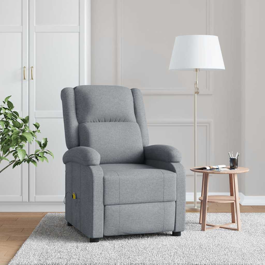 Massagestoel stof lichtgrijs is nu te koop bij PeponiXL, paradijselijk wonen!