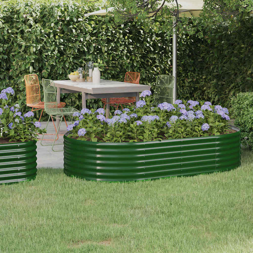 Plantenbak 175x100x36 cm gegalvaniseerd staal groen is nu te koop bij PeponiXL, paradijselijk wonen!