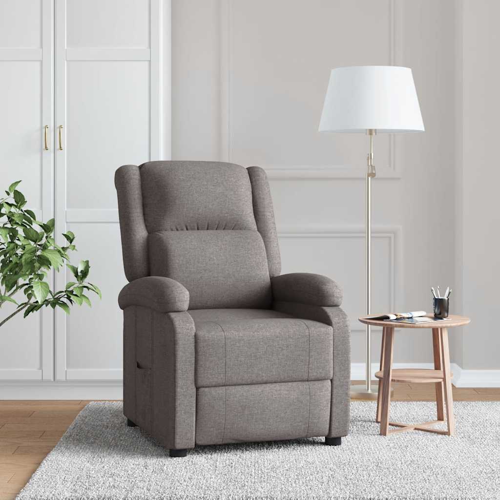 Fauteuil verstelbaar stof taupe is nu te koop bij PeponiXL, paradijselijk wonen!