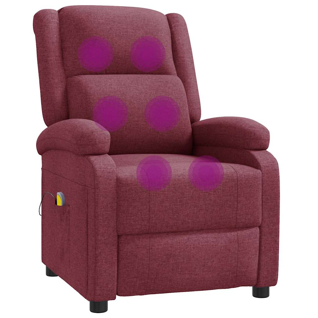 Massagestoel stof wijnrood is nu te koop bij PeponiXL, paradijselijk wonen!