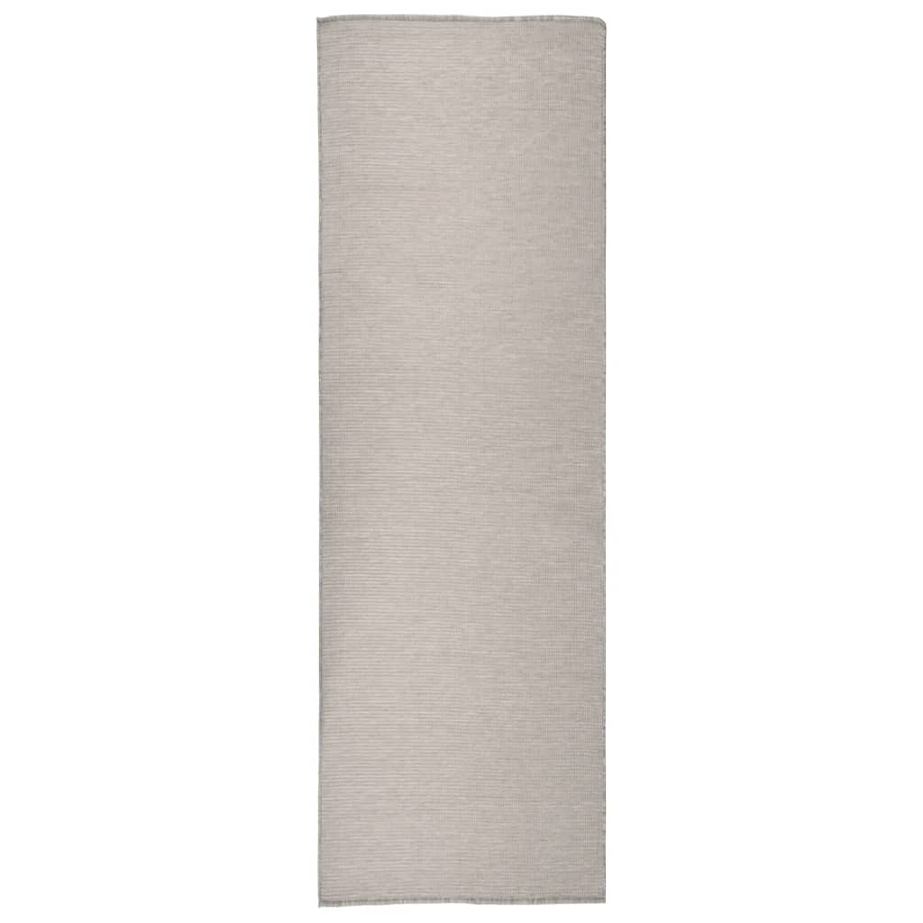 Buitenkleed platgeweven 80x250 cm lichtgrijs is nu te koop bij PeponiXL, paradijselijk wonen!